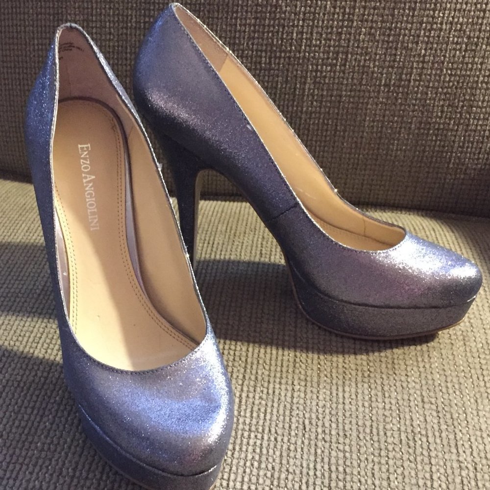 Enzo Angiolini Sparkling Silver High Heel Shoes - HOST PICK!